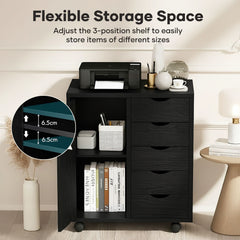 DS BD Mobile File Cabinet 5 Drawer Side UnderDesk Filing Document Organiser Home