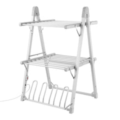 DS BD Heated Clothes Airer Dryer 2 in 1 Electric Towel Rail Laundry Shoe Heater