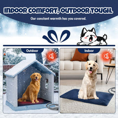 DS BD Heated Dog Pad Pet Cat Heating Bed Inflatable Electric Heater Puppy Doggy