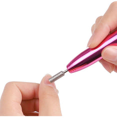 DS BS Electric Nail Polisher with 11 Pcs Drill Bit-Gold