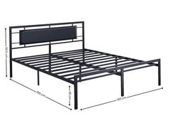 Dakota Metal Bed Frame & Boucle22 Mattress - Double