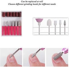 DS BS Electric Nail Polisher with 11 Pcs Drill Bit-Gold