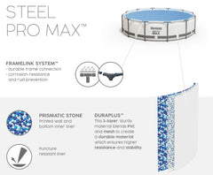 Bestway Steel Pro Max Pool 12Ft 3.66m x 0.1m