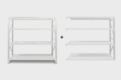 4-Layer Longspan Shelving Add-On Grey White – 1.5 M