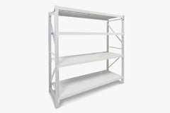 4-Layer Longspan Shelving Grey White - 1.5 M