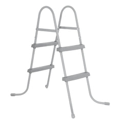 DS BD Bestway Above Ground Pool Ladder 2 Step Steel Frame Removable Stairs 84cm