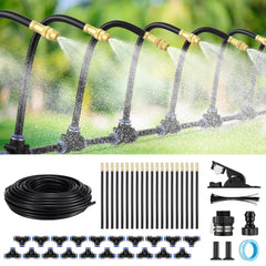 DS BD Drip Irrigation System 25m AutomaticGarden Watering Misting Kit 360 Degree