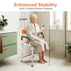 DS BD Shower Chair Bath Tub Seat Stool Toilet Bathroom Bedside Mobility Raised