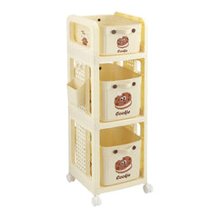 DS BD Kids Bookshelf Toy Storage Box Bin Drawers Bookcase Montessori Shelf Rack