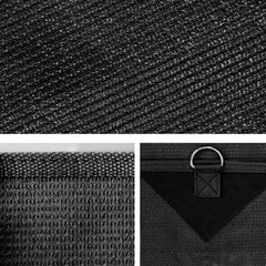 Black Caravan Privacy Screen 1.95 x 2.2M Wall or Side Sun Shade Roll Out