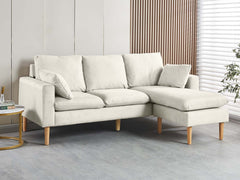 Darius Corner Sofa Linen - Cream