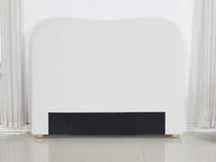 Alva Boucle Headboard White - Double