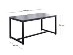 3-Piece Grey Marble Look Dining Set