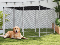Dog Run with Shade Sail - 3m x 3m x 1.8m