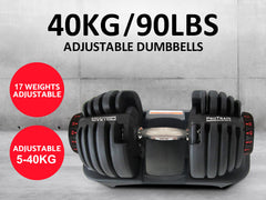 Adjustable Dumbbell Black - 40 kg