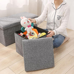 DS BS 76CM Storage Ottoman Double Foot Rest-Grey