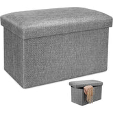 DS BS 76CM Storage Ottoman Double Foot Rest-Grey