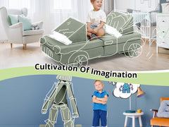 6-PC Modular Kids Play Couch Set - Green