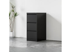 3-Drawer File Cabinet - Black
