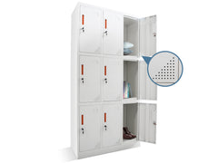 9-Door Locker - Creamy White