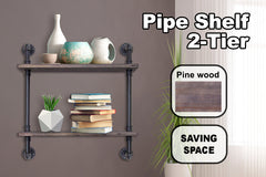 2-Tier Pipe Shelf