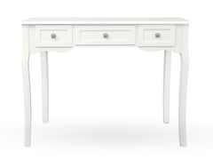 3-Drawer Console Table - White