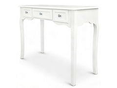 3-Drawer Console Table - White