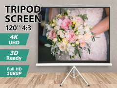120 Inches Portable Tripod Projector Screen