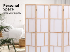 4-Panel Room Divider C M9 - Natural