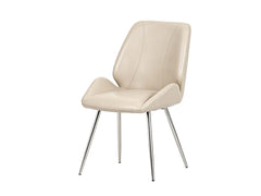 Dining Chair PU Beige - Set of 2