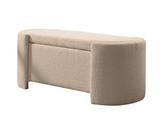 Boucle Storage Bench - Apricot