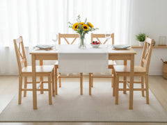 Ajax 5-Piece Dining Set - Natural Wood