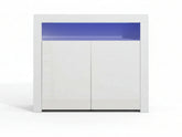 Anshos White 2-Door Buffet with LED Light - 108 cm
