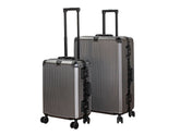 2-Piece PC & Alu Luggage Set - Dark Grey