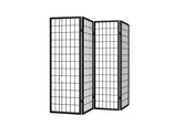 4-Panel Room Divider E P1 - Black