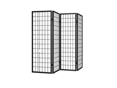 4-Panel Room Divider E P1 - Black