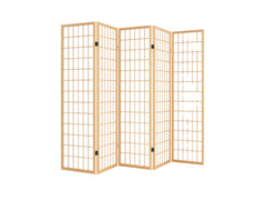 6-Panel Room Divider E P1 - Natural Wood