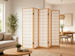 6-Panel Room Divider E P1 - Natural Wood