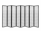 8-Panel Room Divider E P1 - Black