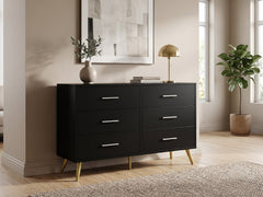 6-Drawer Cabinet - Black
