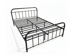 Darcy Metal Bed Frame Black & Bon21 Mattress - Queen