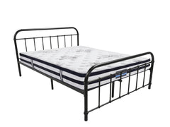 Darcy Metal Bed Frame Black & K34 Mattress - Queen