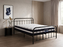 Darcy Metal Bed Frame Black & L30 Mattress - Queen
