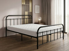 Darcy Metal Bed Frame Black & Bon15 Mattress - Queen