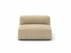 Corduroy Modular Armless Chaise - Beige