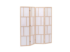 4-Panel Room Divider C M9 - Natural
