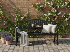 Arteferro Garden Bench with Fold Table - Black