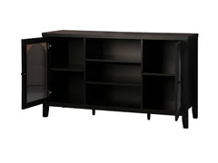 Cambre Black Sideboard with Glass Door - 120 cm
