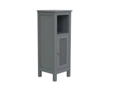 1-Door Rattan Storage Cabinet - Grey