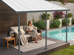 Aluminium Patio Canopy Grey - 10ft x 16ft